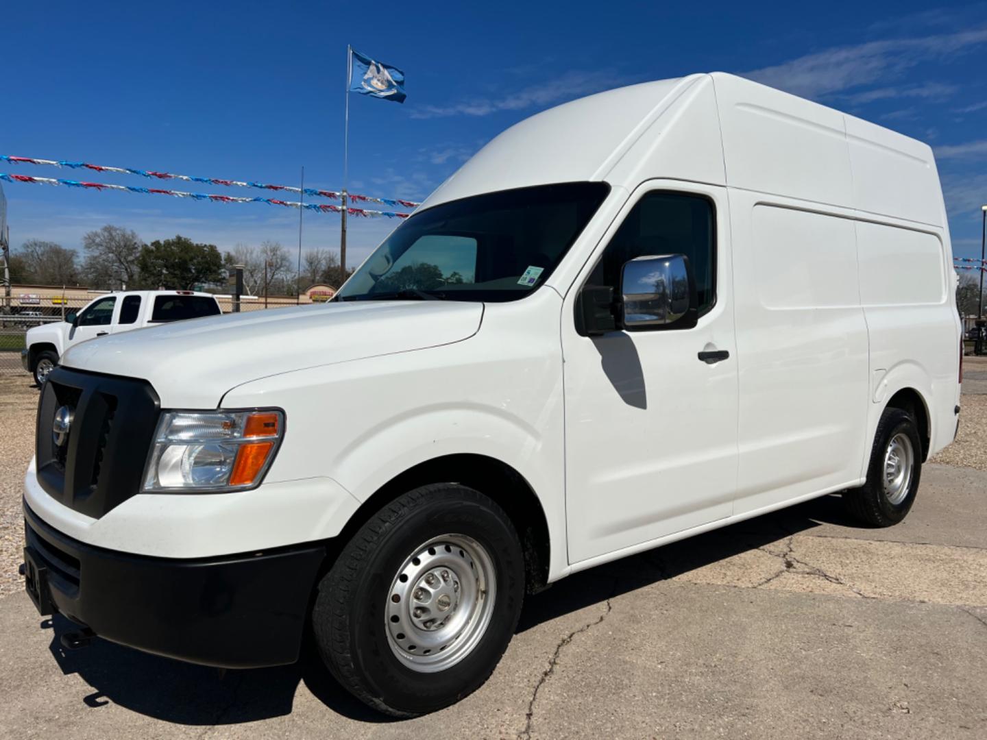 2018 White /Gray Nissan NV Cargo (1N6AF0LY1JN) with an 5.6 V8 engine, Automatic transmission, located at 4520 Airline Hwy, Baton Rouge, LA, 70805, (225) 357-1497, 30.509325, -91.145432 - 2018 Nissan NV 3500 Cargo 5.6 V8 Gas, 175K Miles, Power Windows, Locks & Mirrors, Aluminum Shelving, Spitz Lift (Needs Connector),Tow Pkg. NO IN HOUSE FINANCING. FOR INFO PLEASE CONTACT JEFF AT 225 357-1497 CHECK OUT OUR A+ RATING WITH THE BETTER BUSINESS BUREAU WE HAVE BEEN A FAMILY OWNED AND OPERA - Photo#0